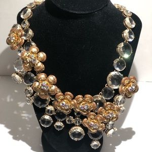 Glittery J. Crew floral necklace